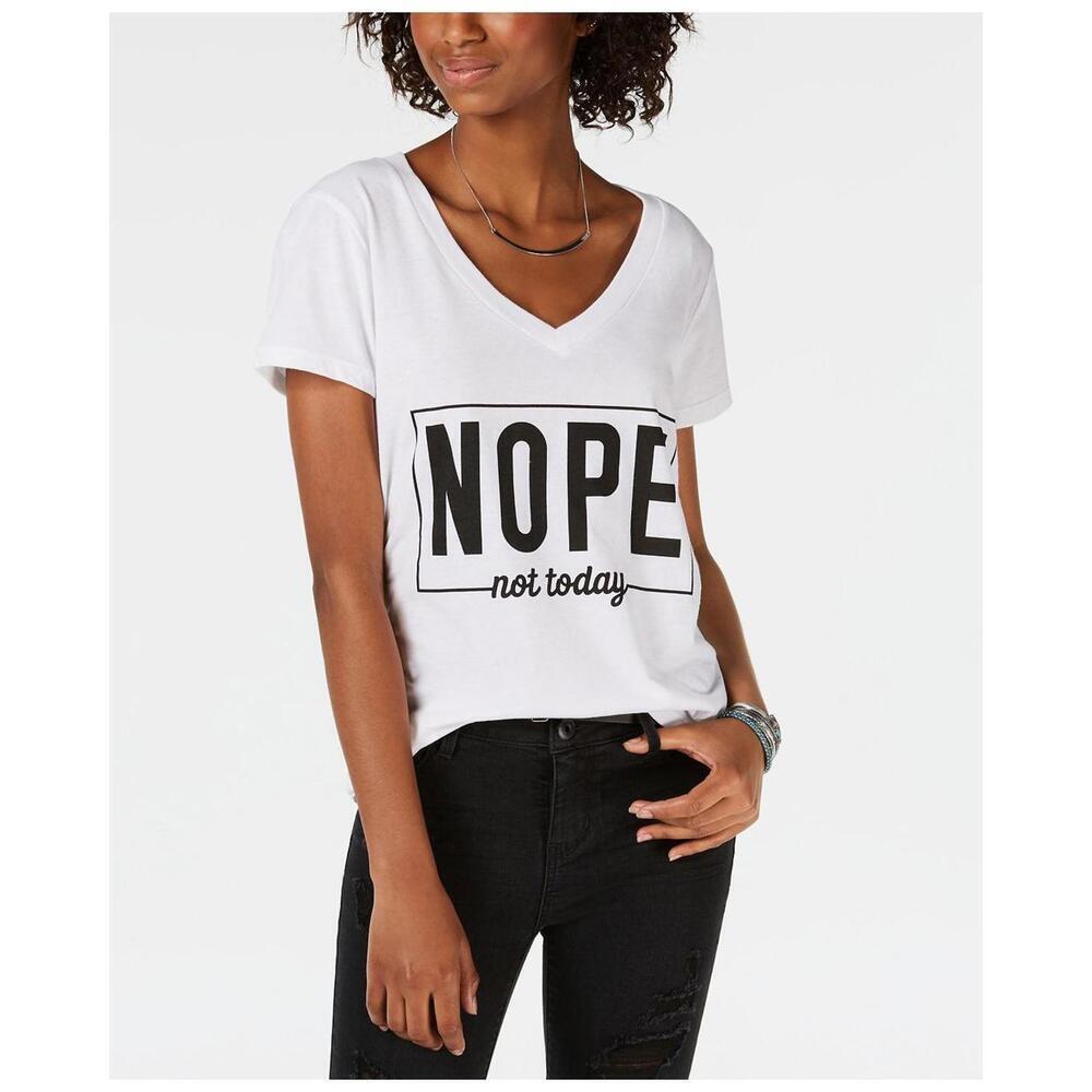 Love Tribe Juniors Not Today Graphic Print T-Shirt Size S